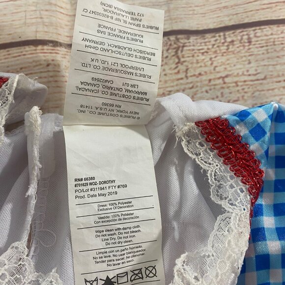 Rubies Costumes The Wizard Of Oz Dorothy Girls Gingham Costume - Medium - Picture 9 of 11
